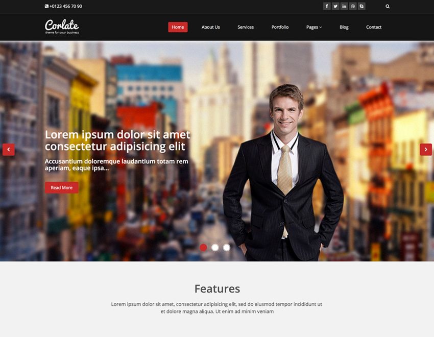 resiponsive template corlate