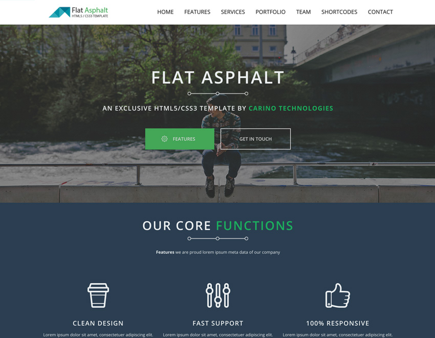 resiponsive template flat-asphalt