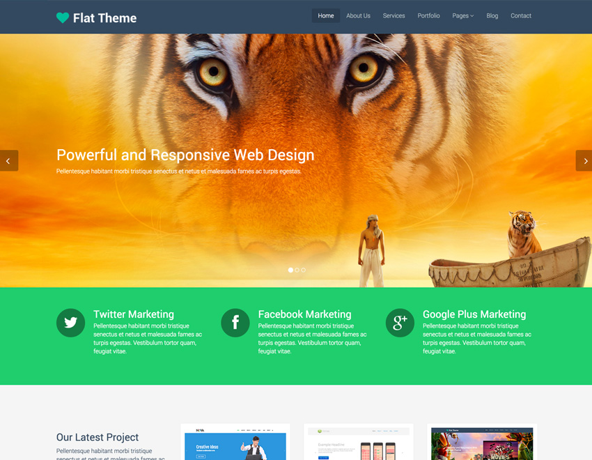 responsive template flat-theme