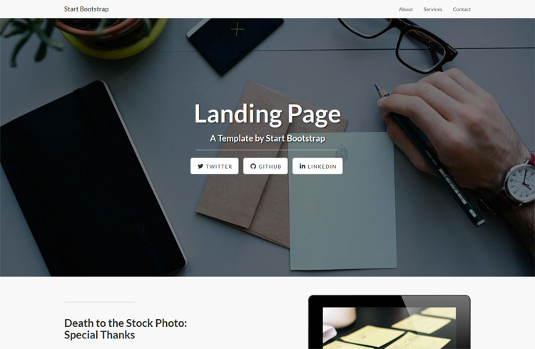 resiponsive template landing-page