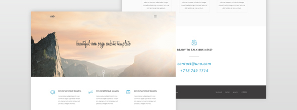 resiponsive template uno-one-pages