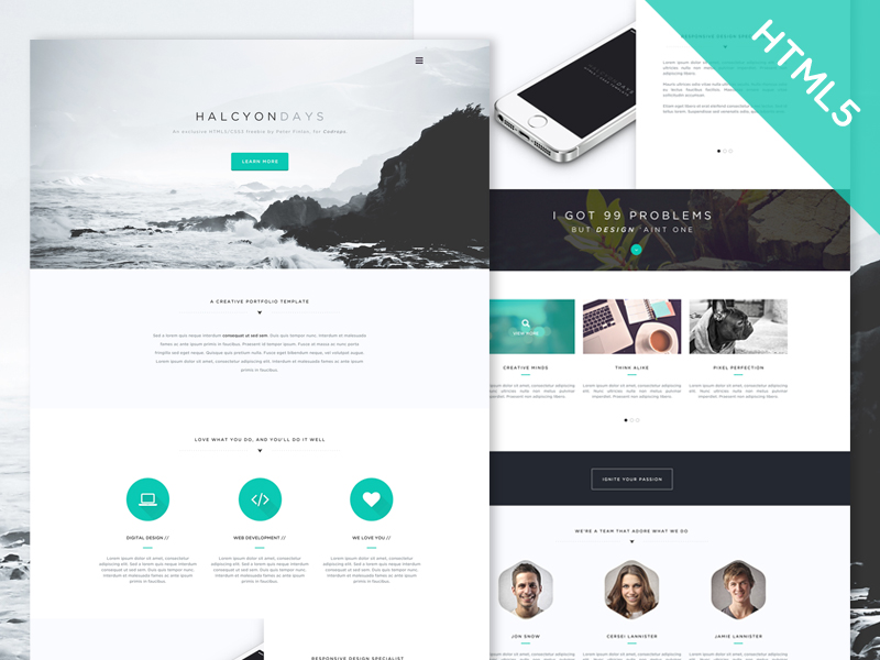 resiponsive template halcyon-splash