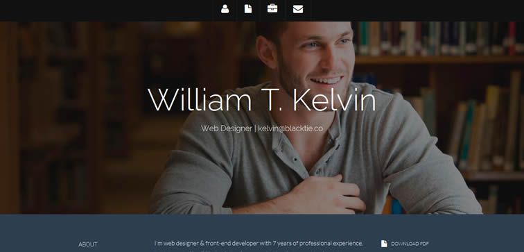 resiponsive template Kelvin – Resume Theme