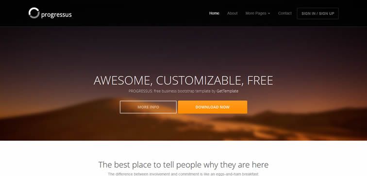 resiponsive template Progressus – An elegant agency