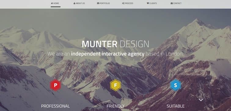 resiponsive template MUNTER DESIGN