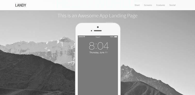 resiponsive template landy