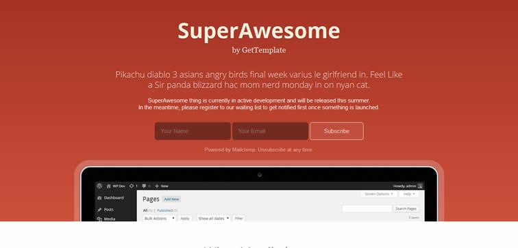resiponsive template SuperAwesome