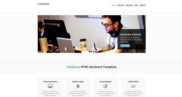 responsive template Moderna