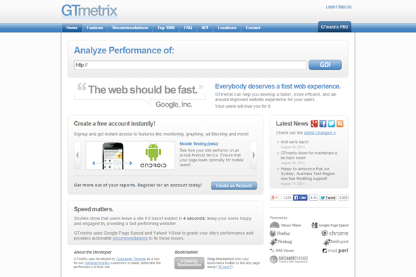 GTmetrix