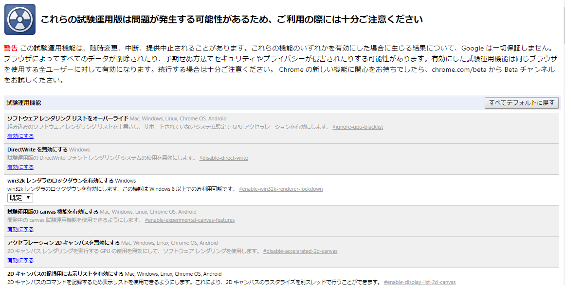 chromeのブックマーク前バージョンに戻す
