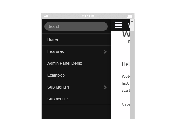 REVOLUTION RESPONSIVE MENU