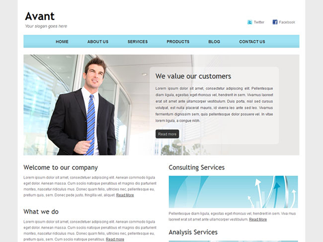 Avant – Free Bootstrap Corporate Site Template
