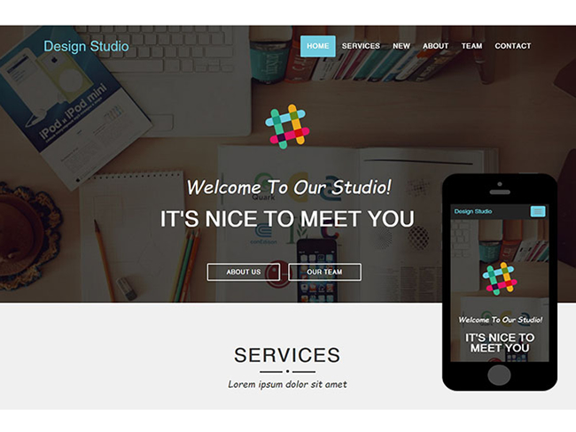 Design Studio Responsive Service Bootsrap Template