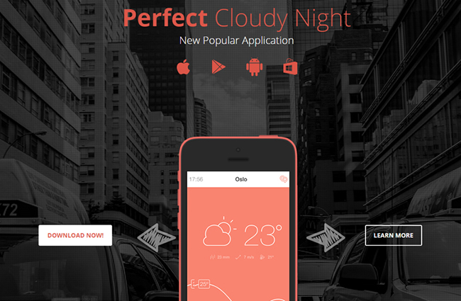 SevenApp — Free Beautiful Mobile App Landing Page