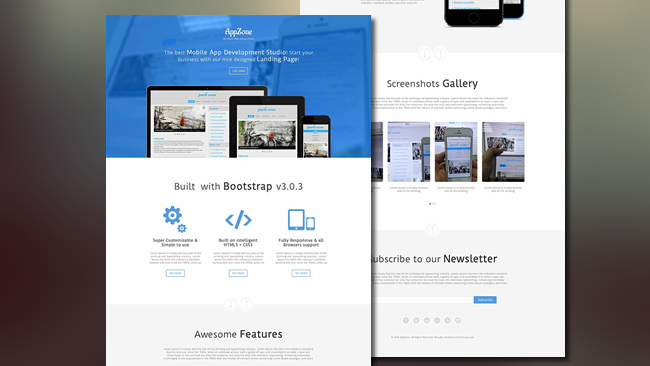 App Zone - free bootstrap template