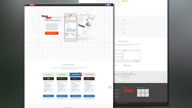 Even - Landing Page Template