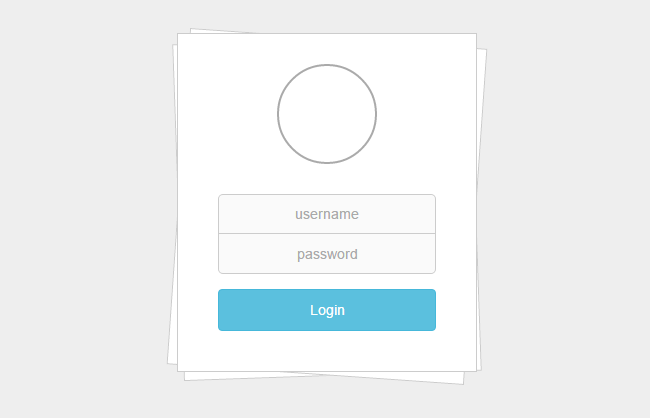 login form layered