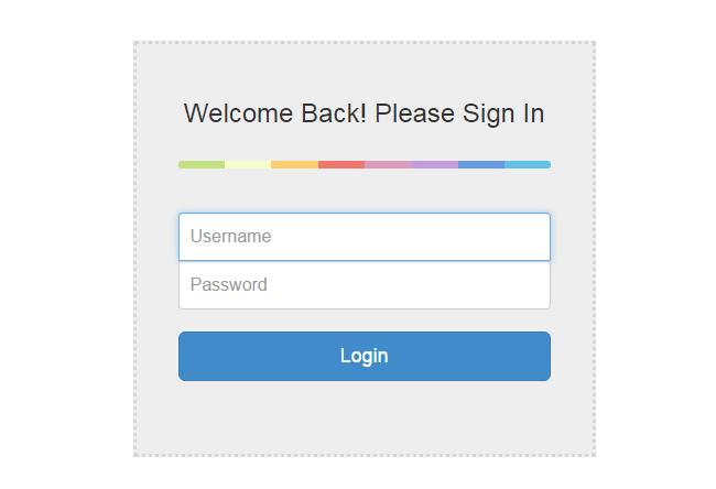 Simple login form - Bootsnipp style colorgraph