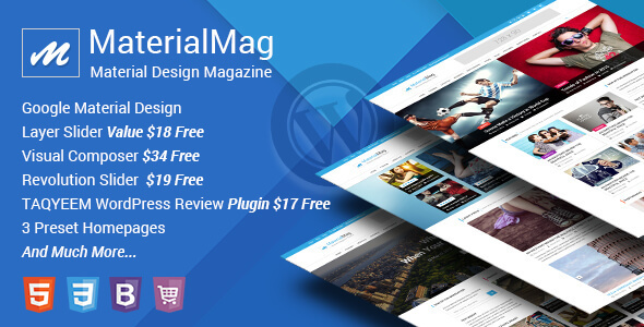 MaterialMag - Material Design Magazine WP Theme
