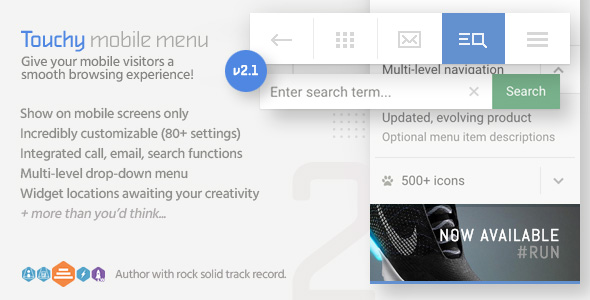 Touchy: A WordPress Mobile Menu Plugin