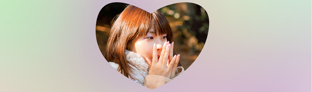 画像を加工しないで写真をハート型にする